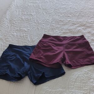 Set of Blue and Burgundy Athletic Shorts